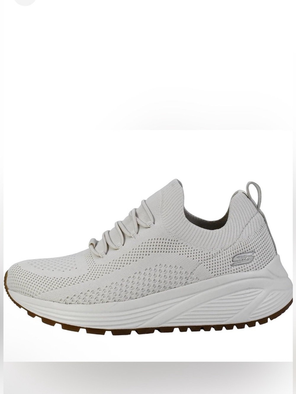 Skechers Bob’s Memory Foam Sparrow 2.0 White Knit Slip-On Sneakers